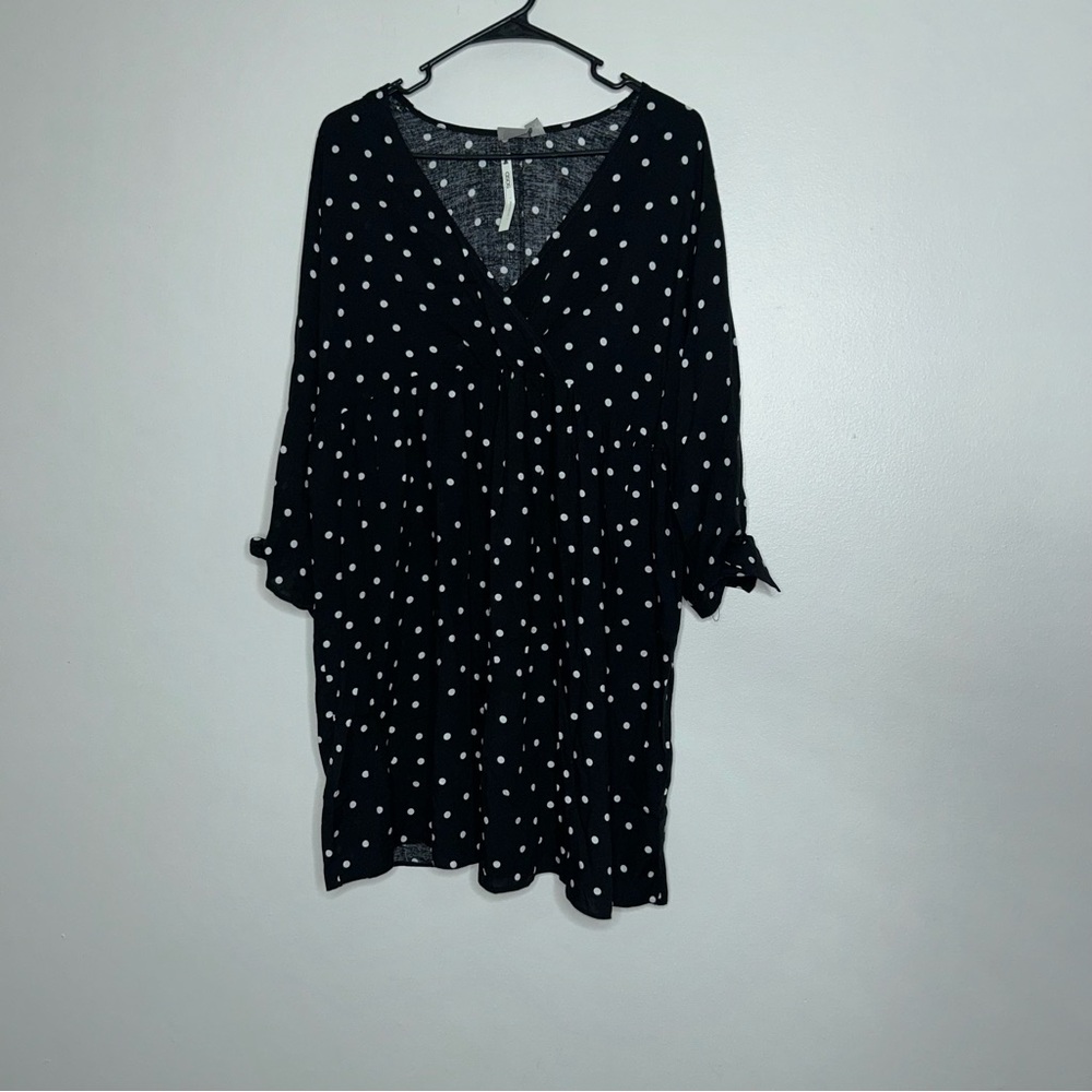 ASOS Black and White Polka Dot Maternity Dress 4
